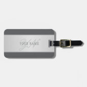 Elegante naam en monogram belettering (of andere t bagagelabel (Voorkant horizontaal)