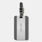 Elegante naam en monogram belettering (of andere t bagagelabel (Voorkant verticaal)