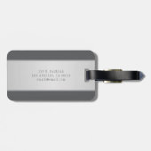 Elegante naam en monogram belettering (of andere t bagagelabel (Achterkant horizontaal)