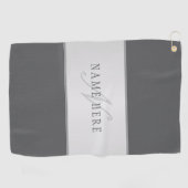 Elegante naam en monogram belettering (of andere t golfhanddoek (Horizontaal)