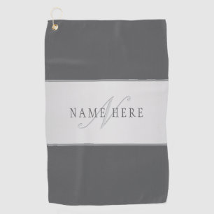 Elegante naam en monogram belettering (of andere t golfhanddoek