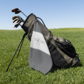 Elegante naam en monogram belettering (of andere t golfhanddoek (Groen)