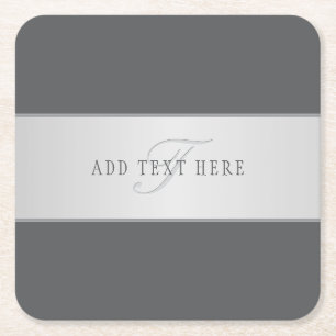 Elegante naam en monogram belettering (of andere t kartonnen onderzetters