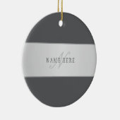 Elegante naam en monogram belettering (of andere t keramisch ornament (Rechts)