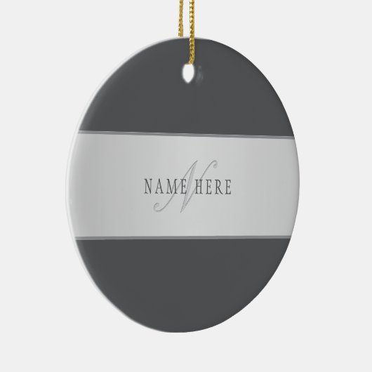 Elegante naam en monogram belettering (of andere t keramisch ornament (Rechts)