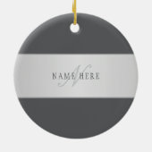 Elegante naam en monogram belettering (of andere t keramisch ornament (Achterkant)