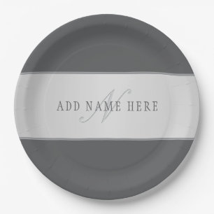 Elegante naam en monogram belettering (of andere t papieren bordje