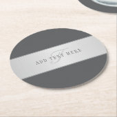 Elegante naam en monogram belettering (of andere t ronde kartonnen onderzetter (Gebogen)