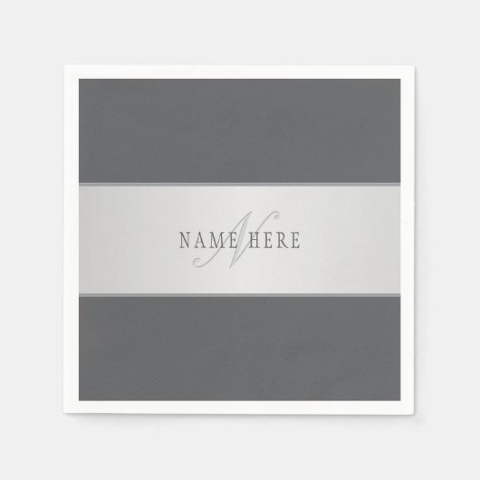 Elegante naam en monogram belettering (of andere t servet (Voorkant)