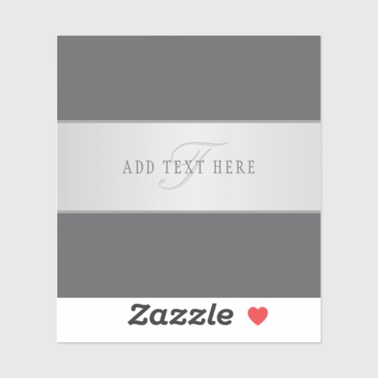 Elegante naam en monogram belettering (of andere t sticker (Vel)