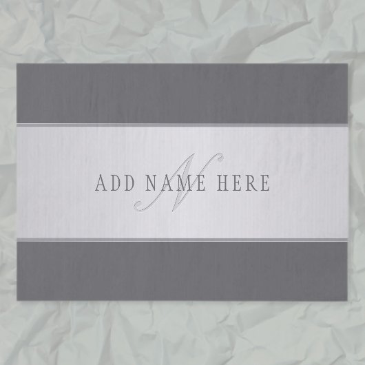 Elegante naam en monogram belettering (of andere t tissuepapier