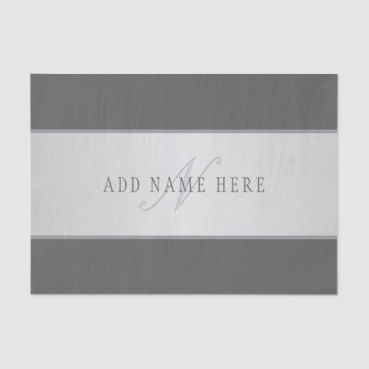 Elegante naam en monogram belettering (of andere t tissuepapier (Voorkant)