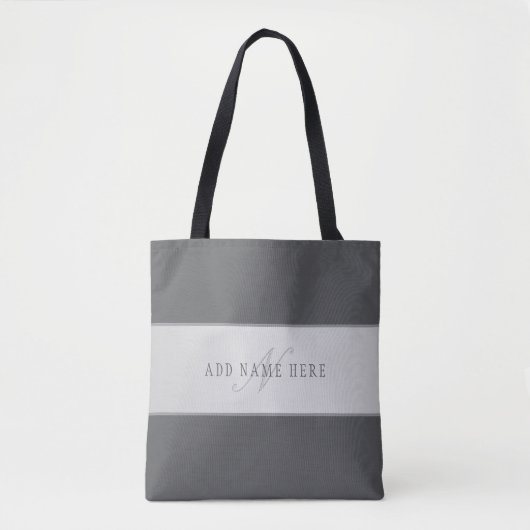 Elegante naam en monogram belettering (of andere t tote bag (Voorkant)