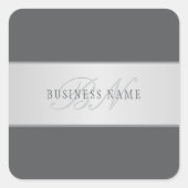 Elegante naam en monogram belettering (of andere t vierkante sticker (Voorkant)