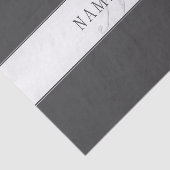Elegante naam en monogram | Donker en lichtgrijs Tissuepapier (Detail)