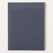 Elegante naam Familie Home Slate Grey Planner (Achterkant)