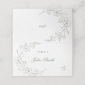 Elegante naam Food Kaart Plaatskaartje (Buitenkant ongevouwen)