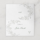 Elegante naam Food Kaart Plaatskaartje (Buitenkant ongevouwen)