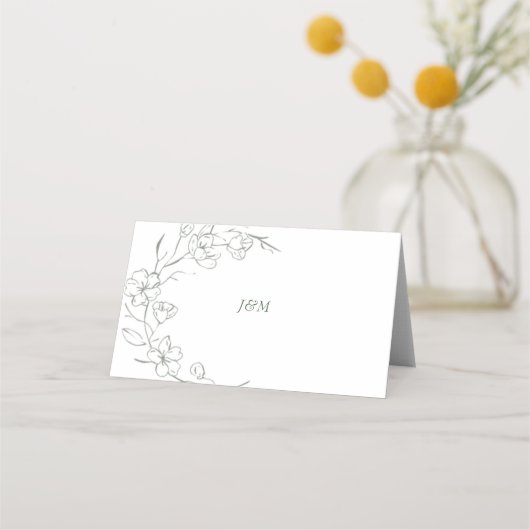 Elegante naam Food Kaart Plaatskaartje (Achterkant)