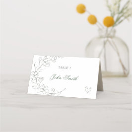 Elegante naam Food Kaart Plaatskaartje