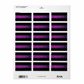 Elegante naam & geïnitialiseerd monogram etiket (Full Sheet)