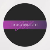 Elegante naam & geïnitialiseerd monogram labels (Design 2)