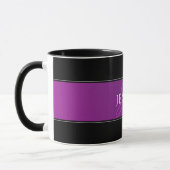 Elegante naam & geïnitialiseerd monogram mok (Links)