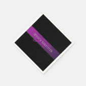 Elegante naam & geïnitialiseerd monogram servet (Hoek)