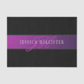Elegante naam & geïnitialiseerd monogram tissuepapier (Voorkant)