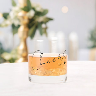Elegante naam Gepersonaliseerde Proost Whisky Glas