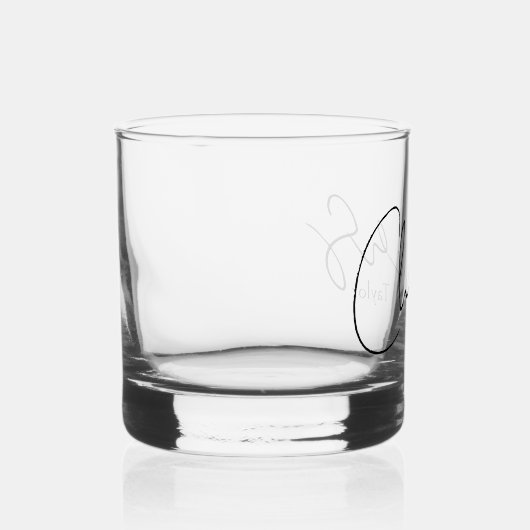 Elegante naam Gepersonaliseerde Proost Whisky Glas (Rechts)