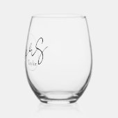 Elegante naam Gepersonaliseerde Proost Wijnglas Zonder Voet (Links)