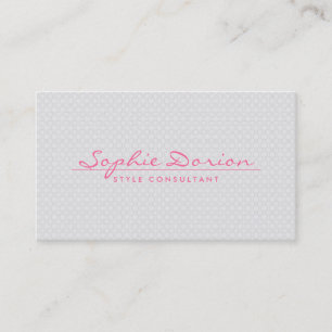 ELEGANTE NAAM IN ROZE OP  PATROON VISITEKAARTJE