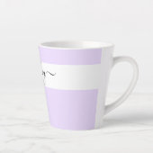 Elegante naam in script typografie lavendel latte mok (Rechts)