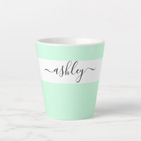 Elegante naam in script typografie mintgroen