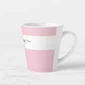 Elegante naam in script typografie roze latte mok (Rechts)