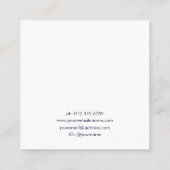 Elegante naam Marine Witte Sieraden Oorbel Display Vierkante Visitekaartje (Achterkant)