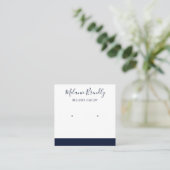 Elegante naam Marine Witte Sieraden Oorbel Display Vierkante Visitekaartje (Staand voorkant)