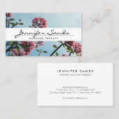 ELEGANTE NAAM met CHERRY BLOSSOMS II Visitekaartje (Voorkant / Achterkant)