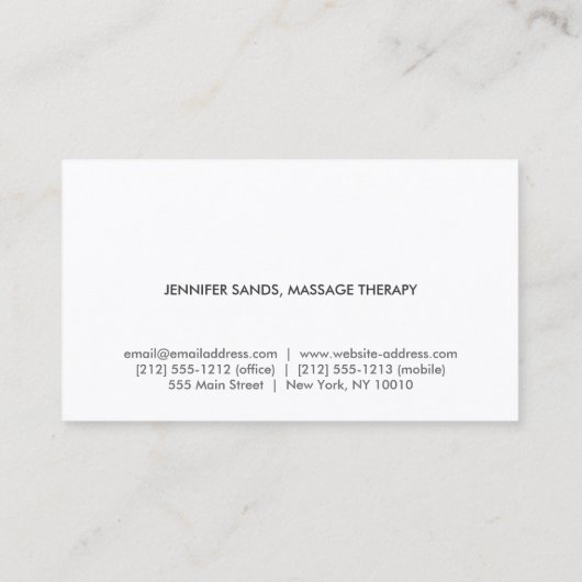 ELEGANTE NAAM met CHERRY BLOSSOMS Visitekaartje (Achterkant)