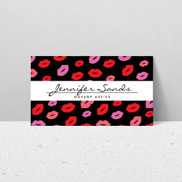 Elegante naam met Glam Lip Print voor Make-up Arti Visitekaartje