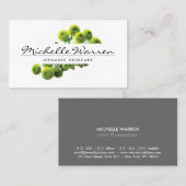 ELEGANTE NAAM MET GROENE MOEDERS BLOEMEN VISITEKAARTJE (Voorkant / Achterkant)