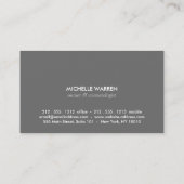 ELEGANTE NAAM MET GROENE MOEDERS BLOEMEN VISITEKAARTJE (Achterkant)