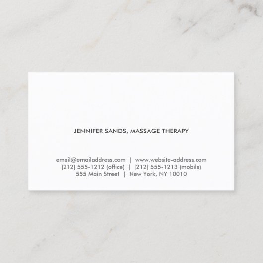 ELEGANTE NAAM met ORCHIDEEËN Visitekaartje (Achterkant)