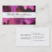 ELEGANTE NAAM met PINK FLORAL FABRIC Visitekaartje (Voorkant / Achterkant)