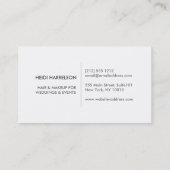 ELEGANTE NAAM met PINK FLORAL FABRIC Visitekaartje (Achterkant)