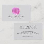 Elegante naam met roze bloemblad I Visitekaartje (Voorkant / Achterkant)