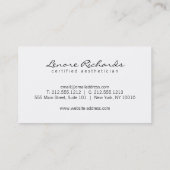 Elegante naam met Yellow Flower Petal II Visitekaartje (Achterkant)