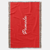 Elegante naam Minimalist Klassiek Warm Rood Deken (Voorkant Verticaal)