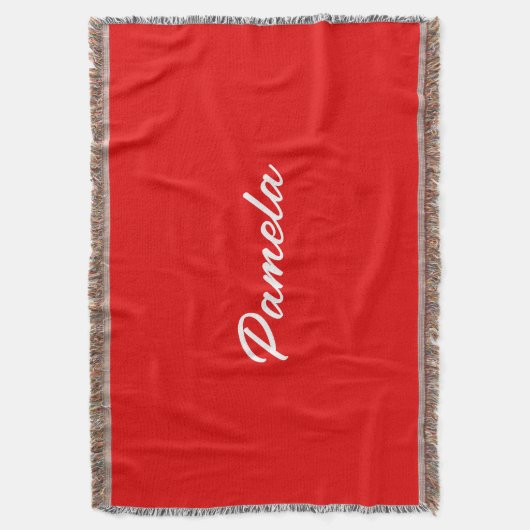 Elegante naam Minimalist Klassiek Warm Rood Deken (Voorkant Verticaal)